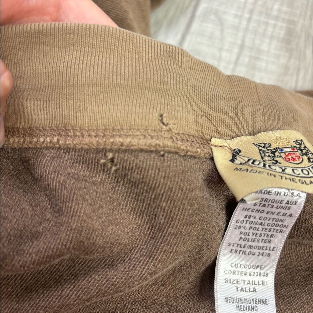 VTG Y2K Juicy Couture Brown Track Pants Size Medium - Picture 6 of 10